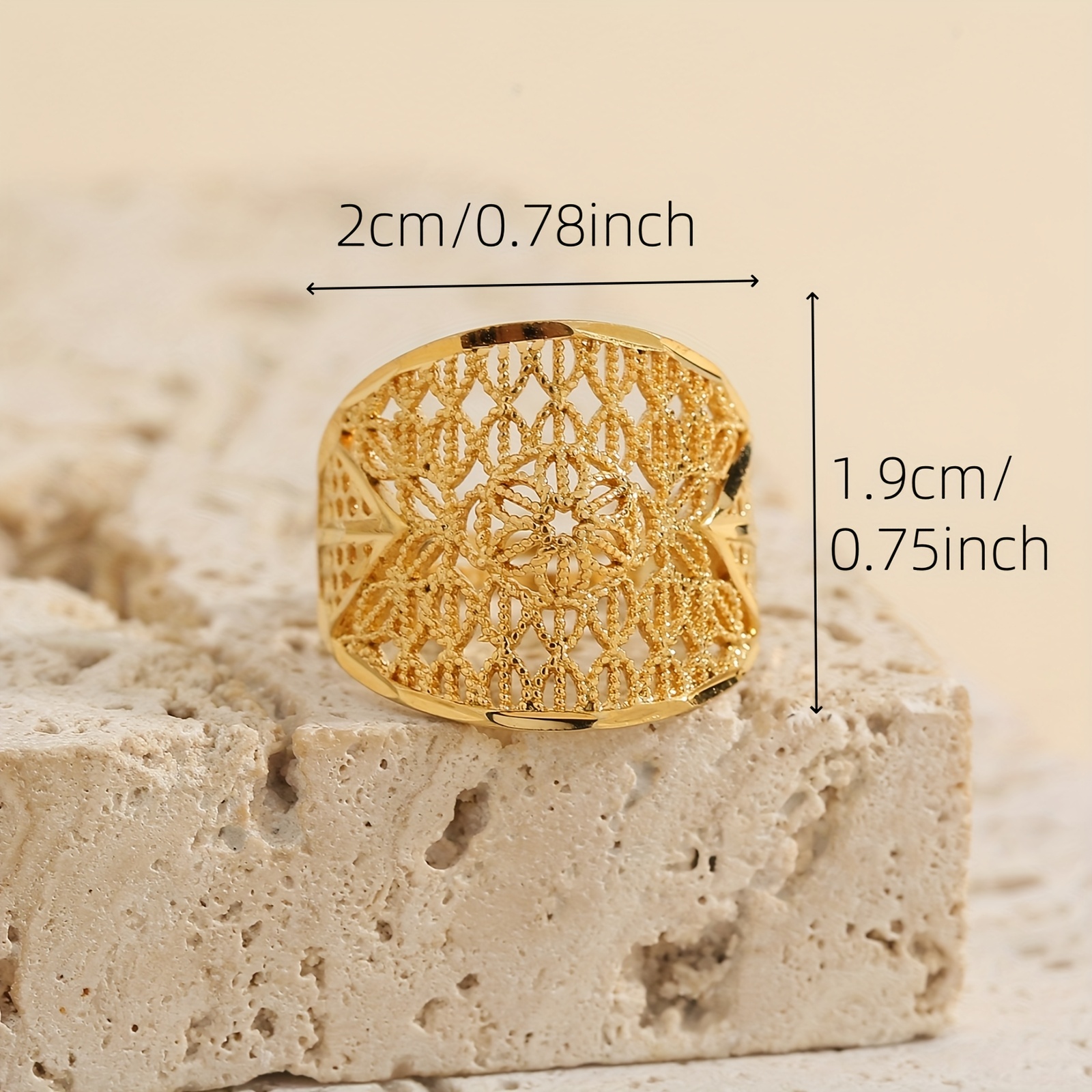 Wheat-Shaped 22K Golden-Plated Adjustable Copper Ring, Unisex
